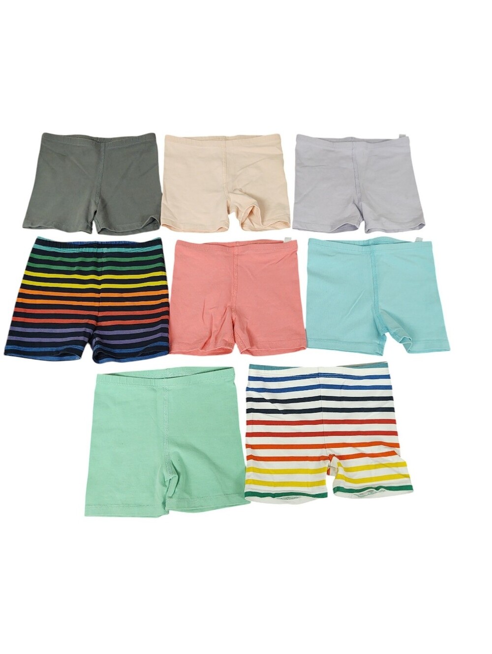 Bundle Of Eight Primary Girls Cotton Stretch Bike Shorts Size 2/3